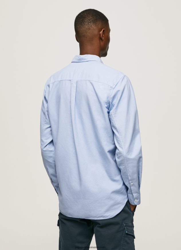 cămașă oxford fabio regular fit bărbați Pepe Jeans albastru înălbitor 6Z0R461027