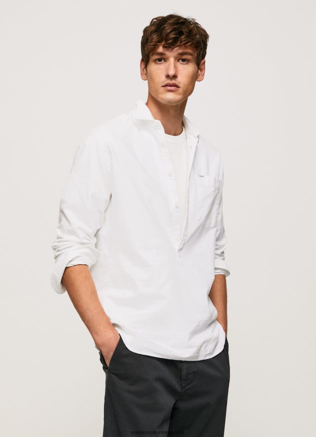 cămașă oxford lawson cu formă regulată bărbați Pepe Jeans alb 6Z0R461044