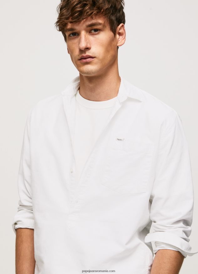 cămașă oxford lawson cu formă regulată bărbați Pepe Jeans alb 6Z0R461044