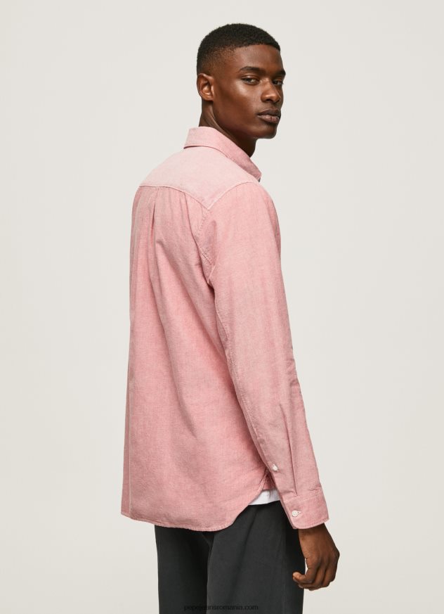 cămașă oxford lowell cu ajustare normală bărbați Pepe Jeans roz tulbure 6Z0R461048