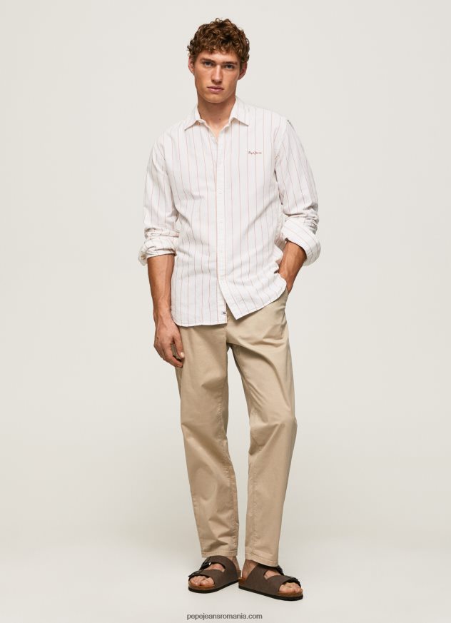 cămașă oxford lynton cu ajustare regulată bărbați Pepe Jeans alb 6Z0R461034