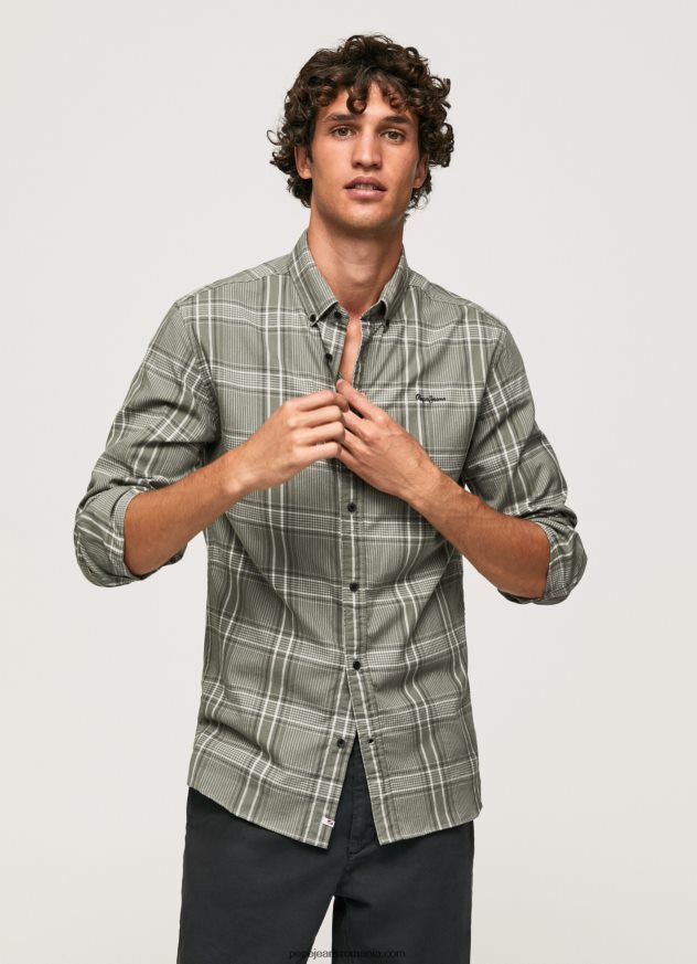 cămașă slim cu carouri bărbați Pepe Jeans turnare 6Z0R461036