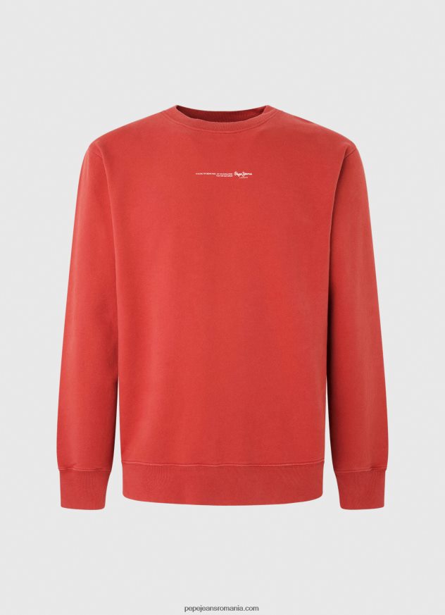 hanorac din bumbac imprimat cu logo bărbați Pepe Jeans studio roșu 6Z0R46906