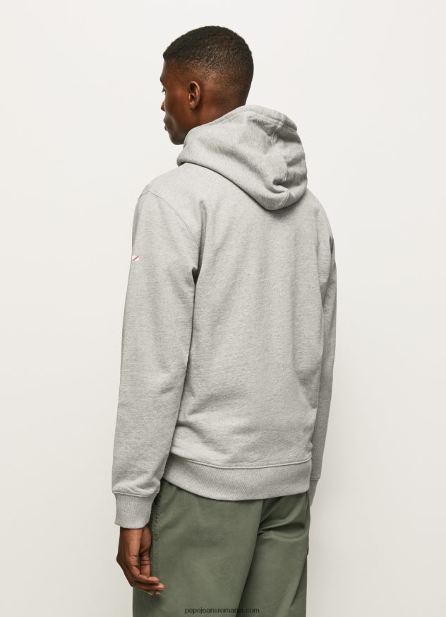 jumper cu logo de înaltă densitate bărbați Pepe Jeans marnă cenușie 6Z0R46904