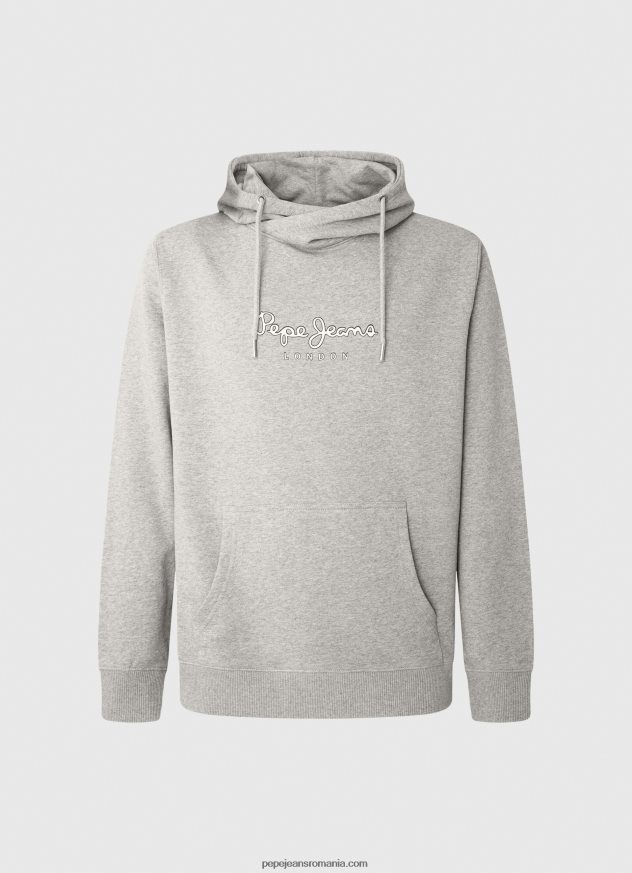 jumper cu logo de înaltă densitate bărbați Pepe Jeans marnă cenușie 6Z0R46904