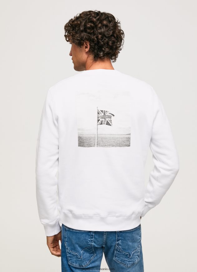 jumper de imprimare foto bărbați Pepe Jeans alb 6Z0R46867