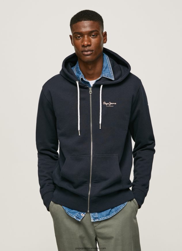 pulover cu fermoar cu imprimeu logo bărbați Pepe Jeans dulwich 6Z0R46905