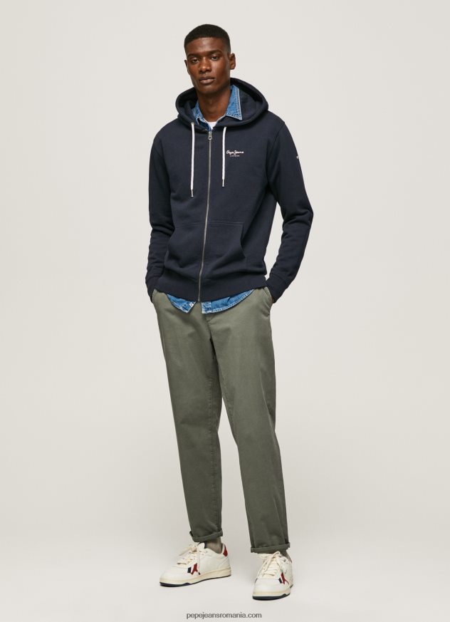 pulover cu fermoar cu imprimeu logo bărbați Pepe Jeans dulwich 6Z0R46905