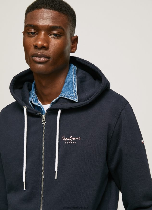 pulover cu fermoar cu imprimeu logo bărbați Pepe Jeans dulwich 6Z0R46905