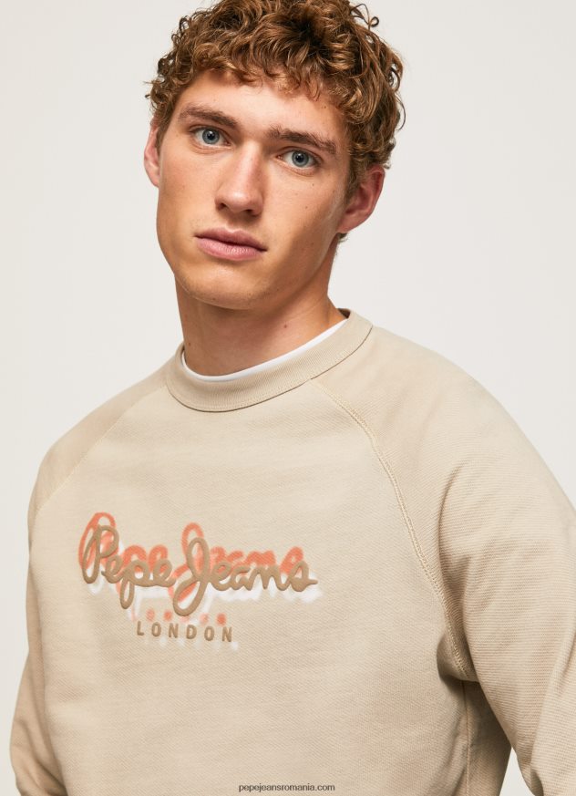 pulover cu imprimeu cu logo bărbați Pepe Jeans malţ 6Z0R46887