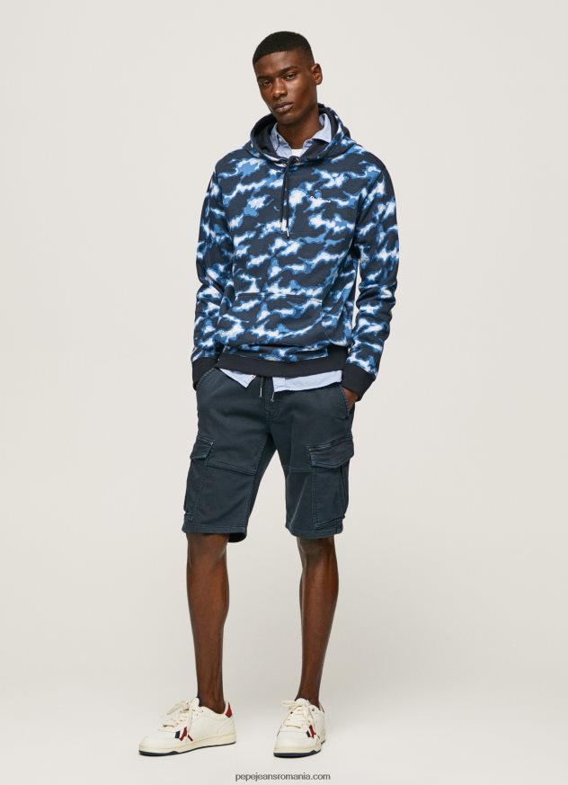 pulover cu imprimeu de camuflaj bărbați Pepe Jeans alb 6Z0R46879