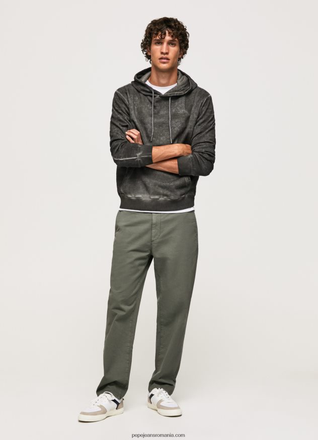 pulover din bumbac bandana bărbați Pepe Jeans negru spalat 6Z0R46893