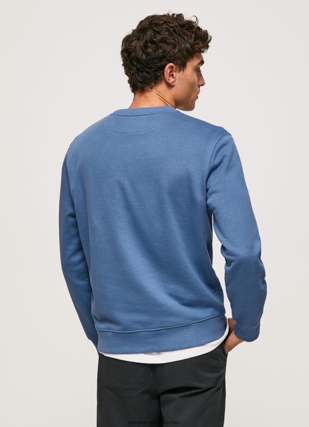 pulover din bumbac cu guler rotunjit bărbați Pepe Jeans ozzy 6Z0R46881