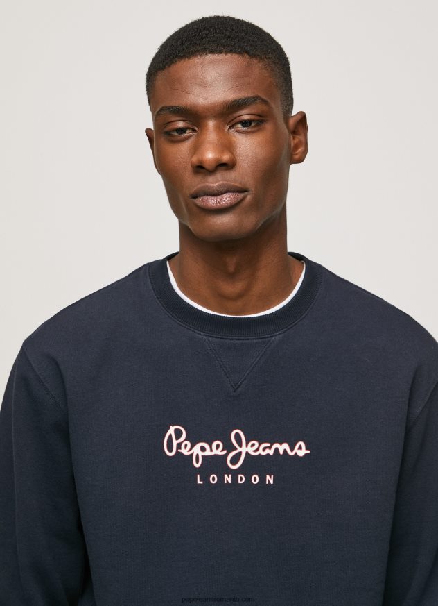 pulover din bumbac cu logo imprimat bărbați Pepe Jeans dulwich 6Z0R46884