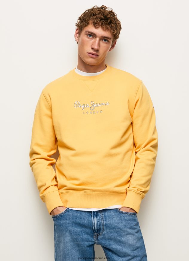 pulover din bumbac cu logo imprimat bărbați Pepe Jeans strălucire 6Z0R46888