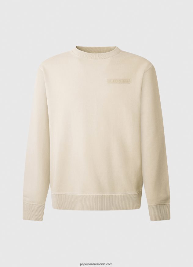 pulover din bumbac spălat cu acid bărbați Pepe Jeans malţ 6Z0R46886