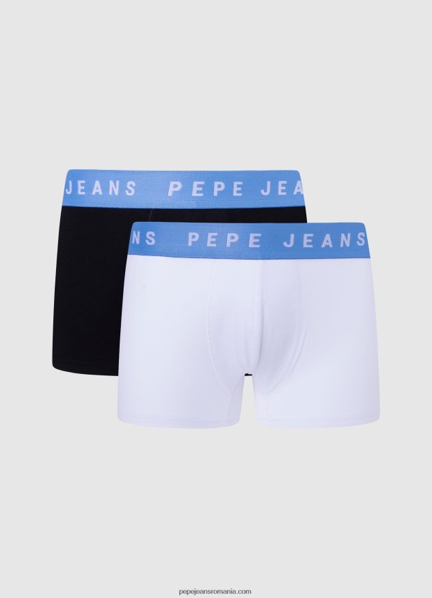 Pachet 2 slip din bumbac elastic bărbați Pepe Jeans alb 6Z0R461149