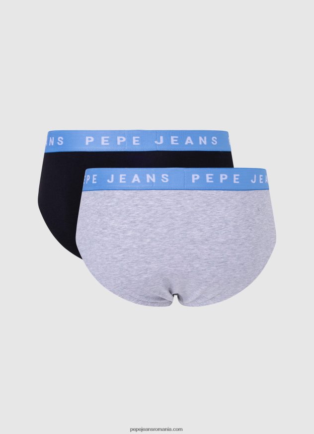 Pachet 2 slip din bumbac elastic bărbați Pepe Jeans negru 6Z0R461152
