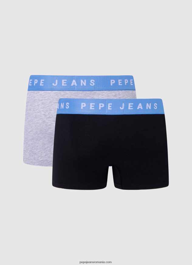 Pachet de 2 boxeri din bumbac elastic bărbați Pepe Jeans negru 6Z0R461143