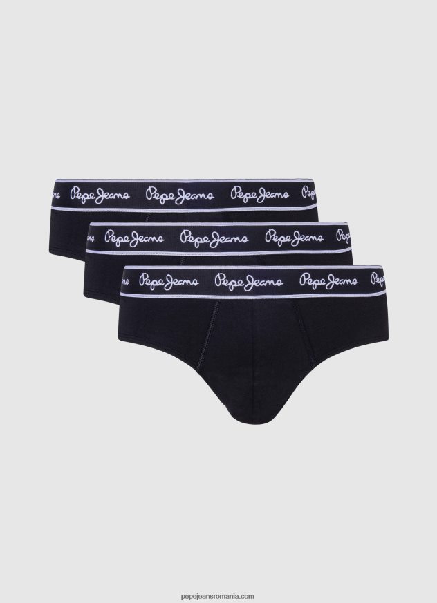 Pachet de 3 boxeri din bumbac elastic bărbați Pepe Jeans alb 6Z0R461159