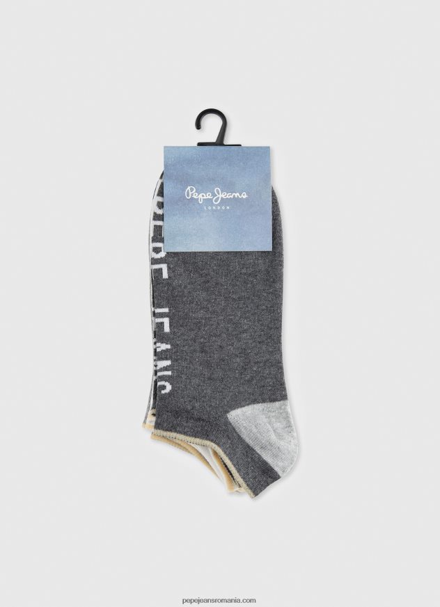 Pachet de 3 șosete la gleznă bărbați Pepe Jeans multi 6Z0R461144