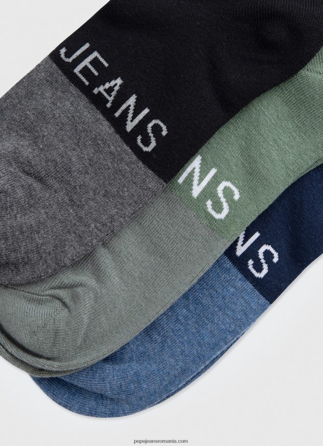 Pachet de 3 șosete la gleznă bărbați Pepe Jeans multi 6Z0R461153