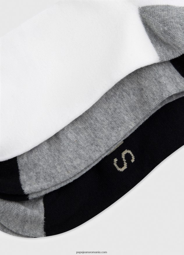 Pachet de 3 șosete la gleznă bărbați Pepe Jeans negru 6Z0R461147