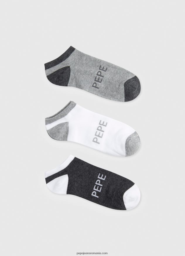 Pachet de 3 șosete la gleznă bărbați Pepe Jeans negru 6Z0R461147