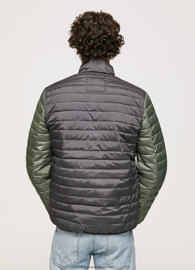 jachetă căptușită bărbați Pepe Jeans negru spalat 6Z0R46837