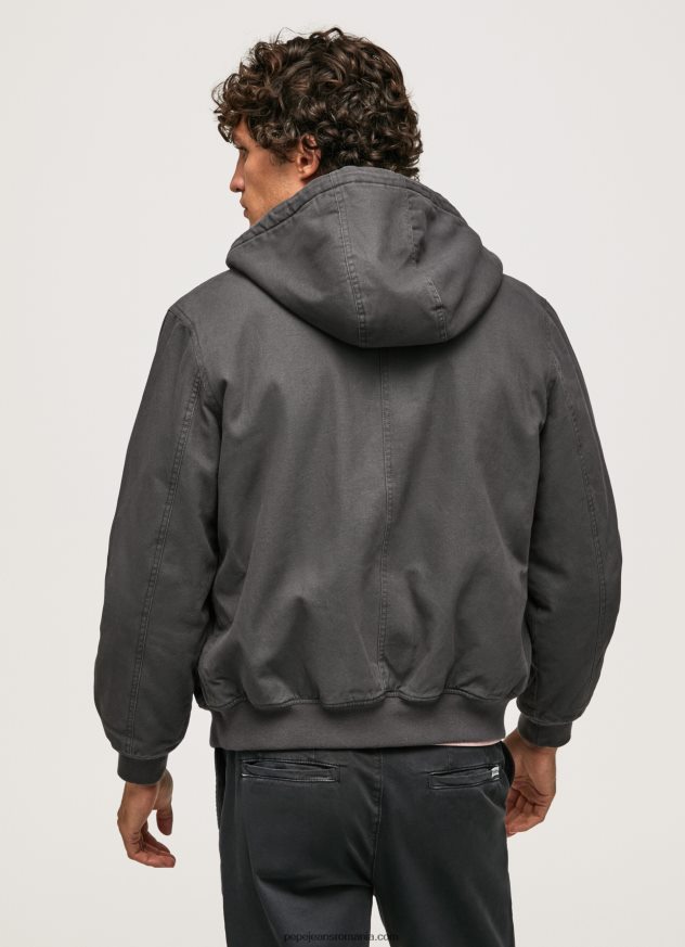 jachetă cu căptușeală fleece bărbați Pepe Jeans negru spalat 6Z0R46836