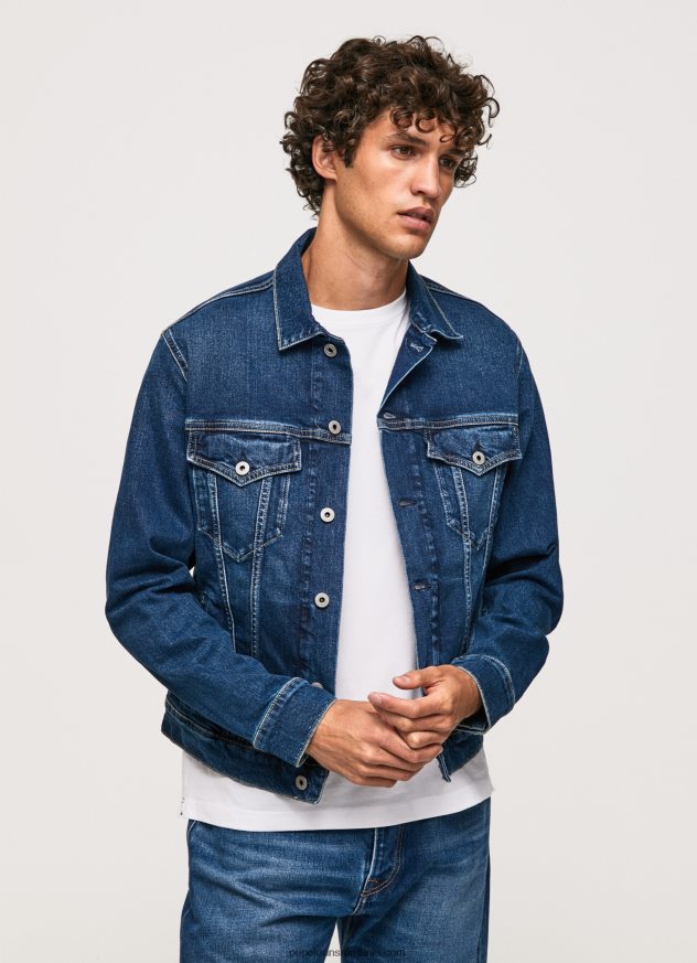 jachetă de denim cu potrivire obișnuită bărbați Pepe Jeans denim 6Z0R46823