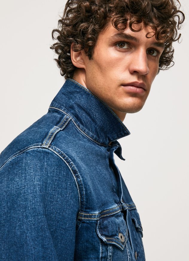 jachetă de denim cu potrivire obișnuită bărbați Pepe Jeans denim 6Z0R46823