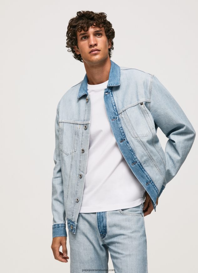 jachetă din denim pe dos bărbați Pepe Jeans denim 6Z0R46848