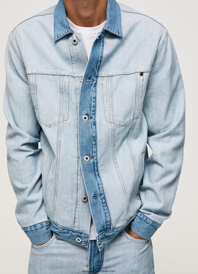 jachetă din denim pe dos bărbați Pepe Jeans denim 6Z0R46848
