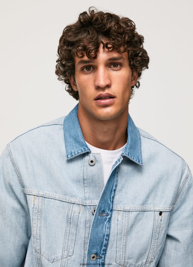 jachetă din denim pe dos bărbați Pepe Jeans denim 6Z0R46848