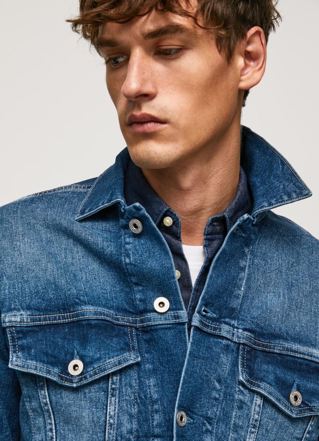 jachetă din denim pinner cu ajustare regulată bărbați Pepe Jeans denim 6Z0R46831