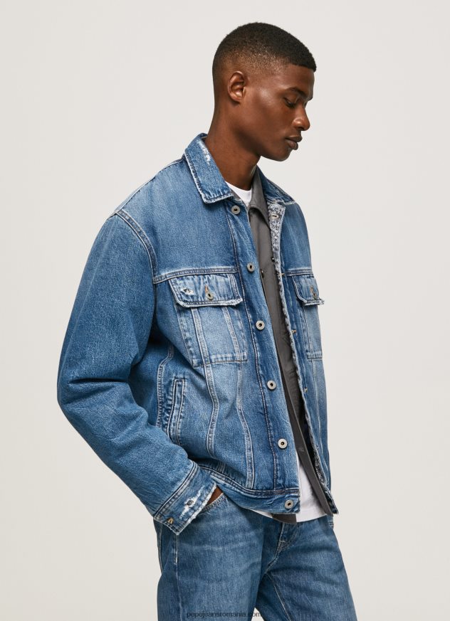 jachetă din denim supradimensionată bărbați Pepe Jeans denim 6Z0R46818
