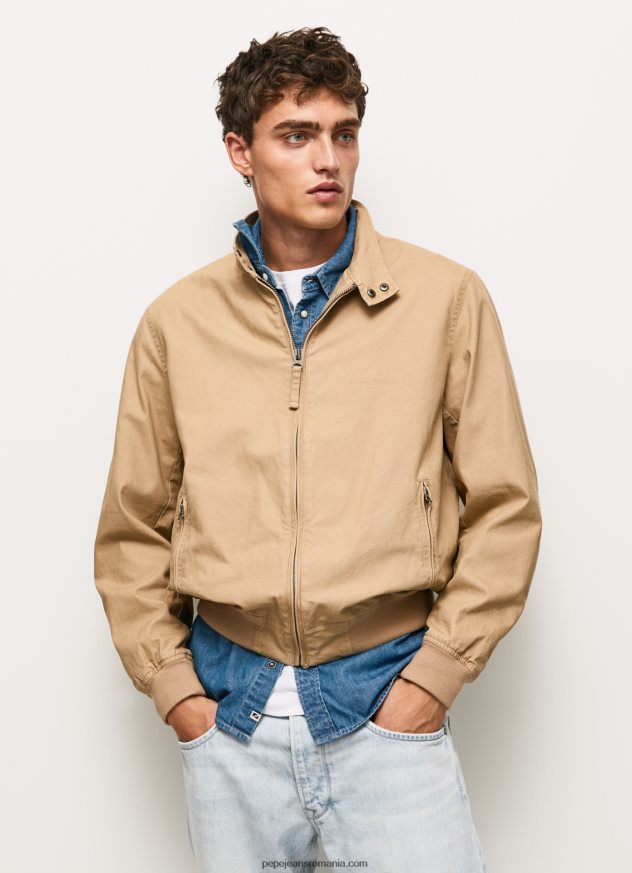 jachetă harrington din bumbac bărbați Pepe Jeans cămilă 6Z0R46830