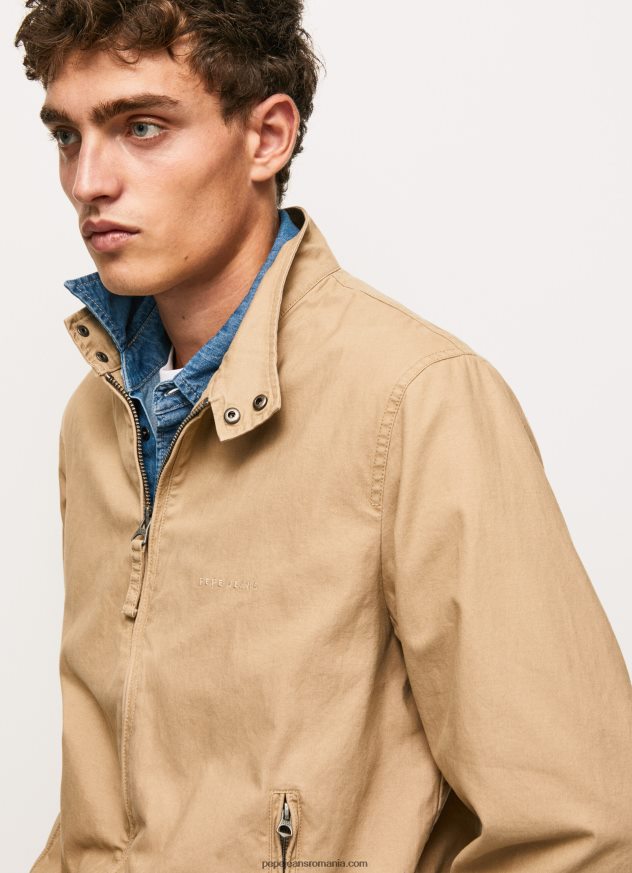 jachetă harrington din bumbac bărbați Pepe Jeans cămilă 6Z0R46830