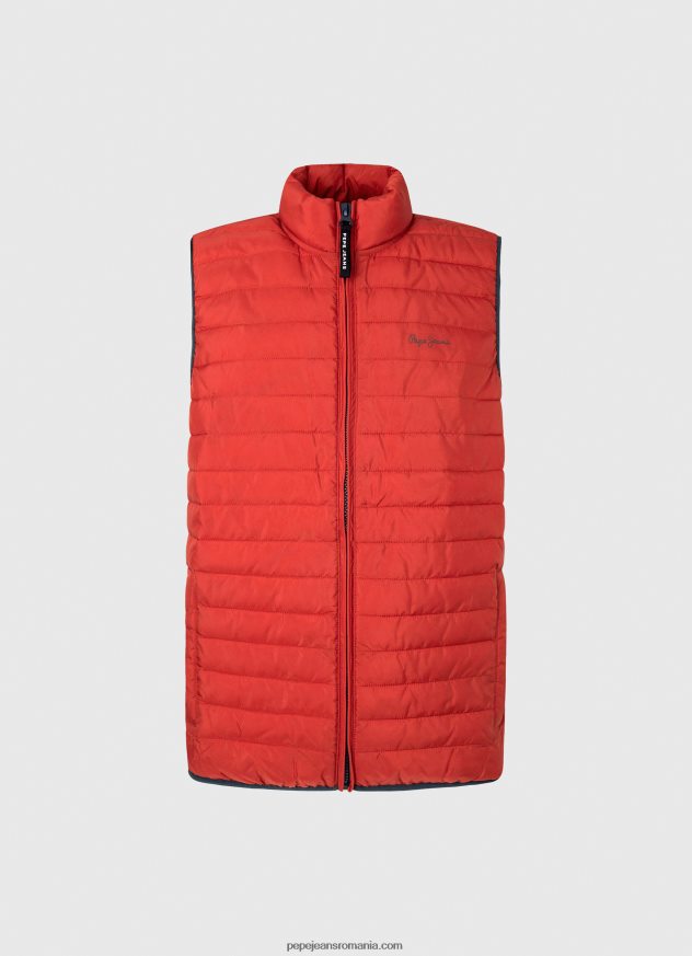 vestă căptușită cu fermoar bărbați Pepe Jeans studio roșu 6Z0R46843