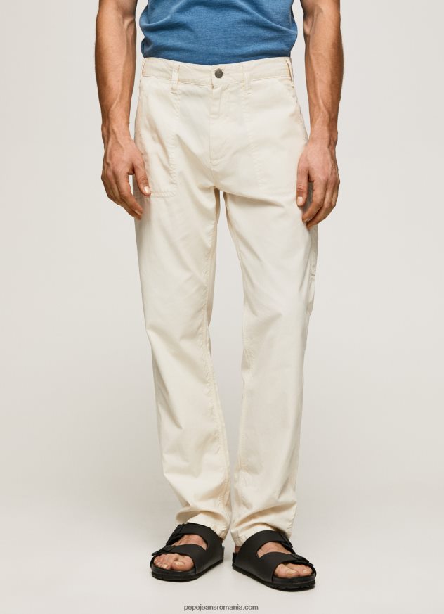 pantaloni cargo newton worker bărbați Pepe Jeans fildeş 6Z0R461123