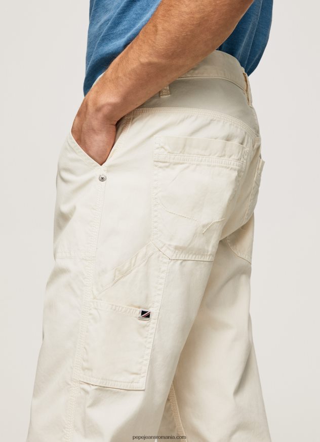 pantaloni cargo newton worker bărbați Pepe Jeans fildeş 6Z0R461123