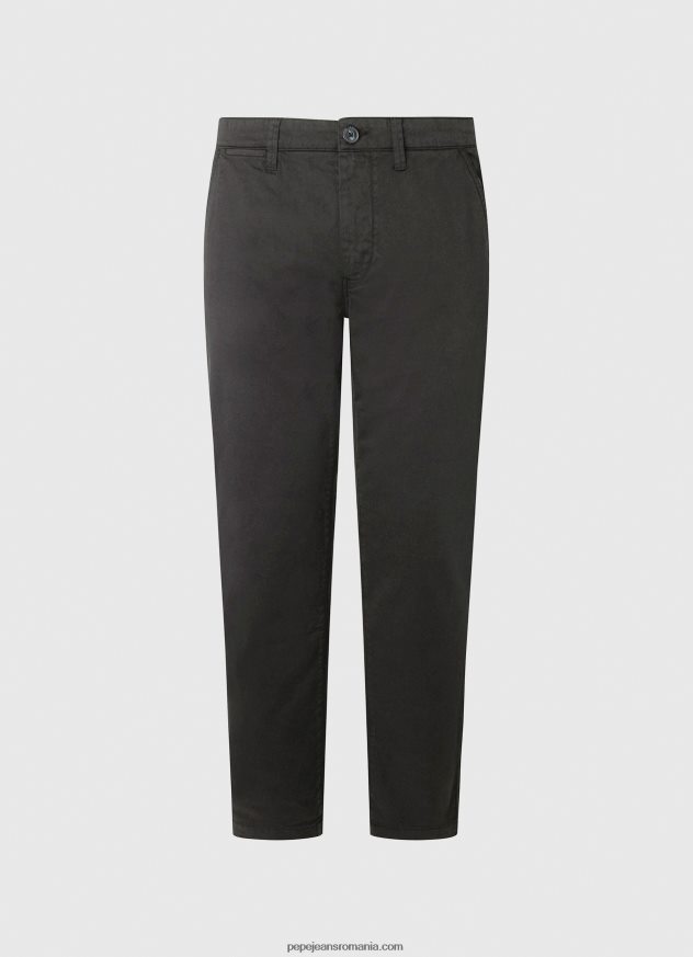 pantaloni charly chino bărbați Pepe Jeans negru 6Z0R461107