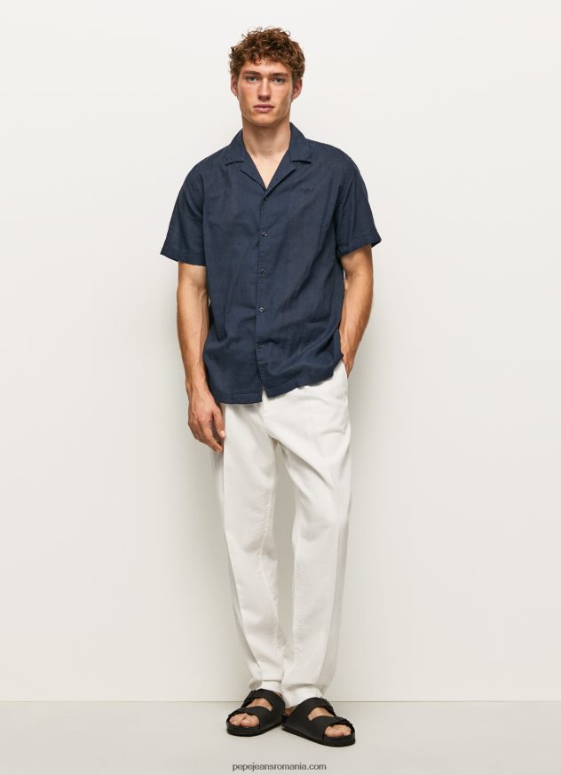 pantaloni chino relaxed fit bărbați Pepe Jeans fildeş 6Z0R461102