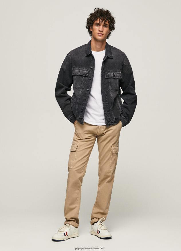 pantaloni chino sean regular fit bărbați Pepe Jeans cămilă 6Z0R461127