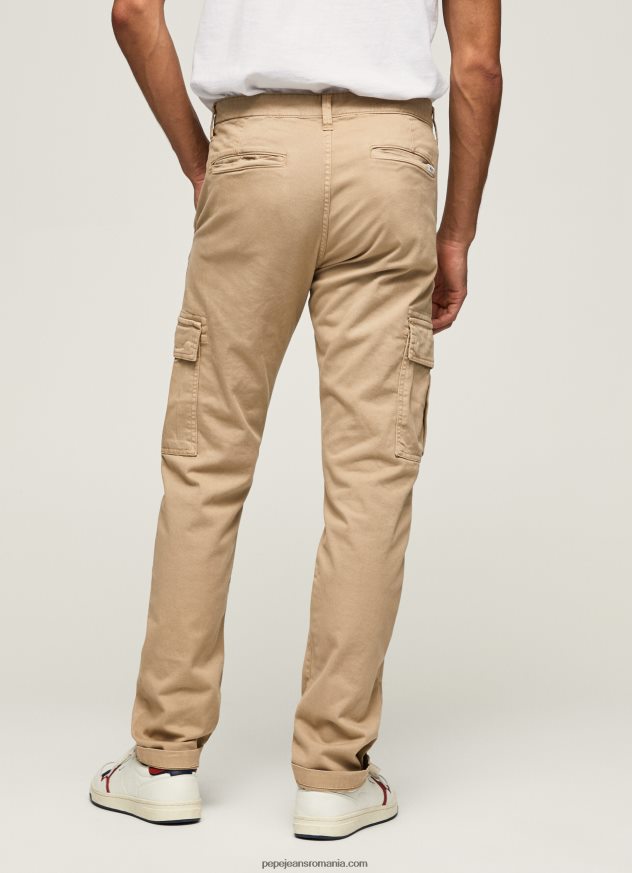 pantaloni chino sean regular fit bărbați Pepe Jeans cămilă 6Z0R461127