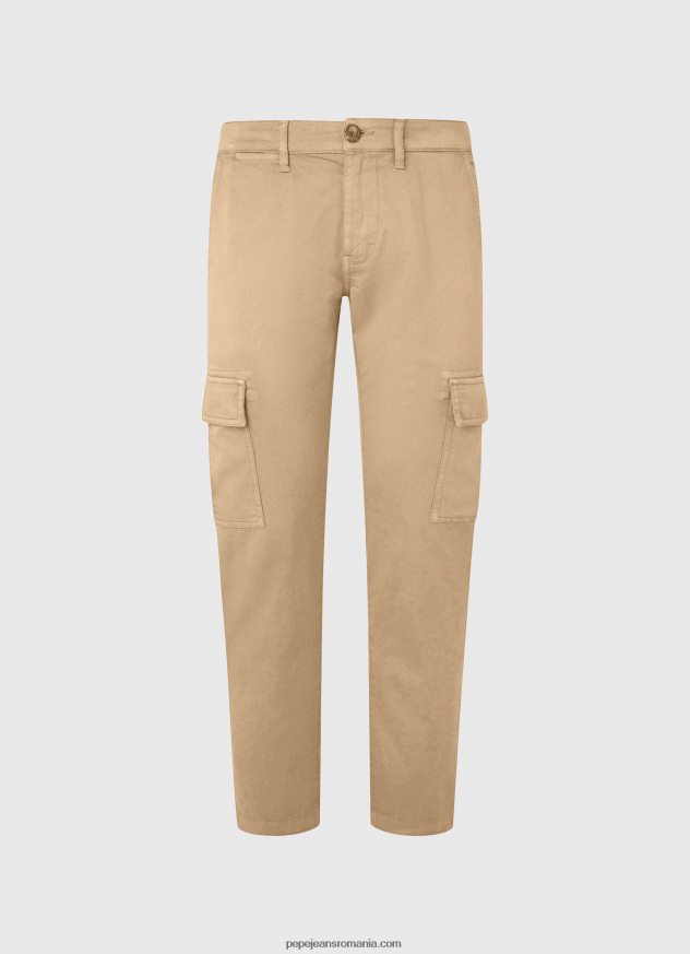 pantaloni chino sean regular fit bărbați Pepe Jeans cămilă 6Z0R461127
