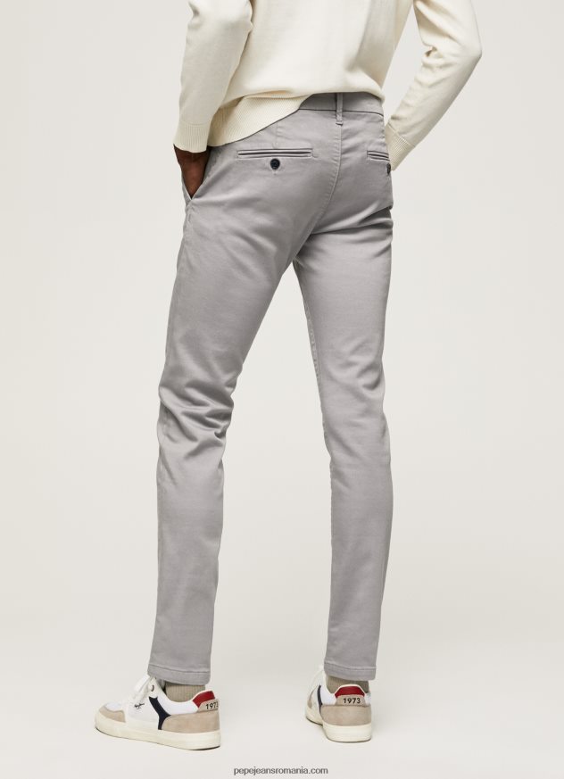 pantaloni chino slim james bărbați Pepe Jeans argent 6Z0R461110