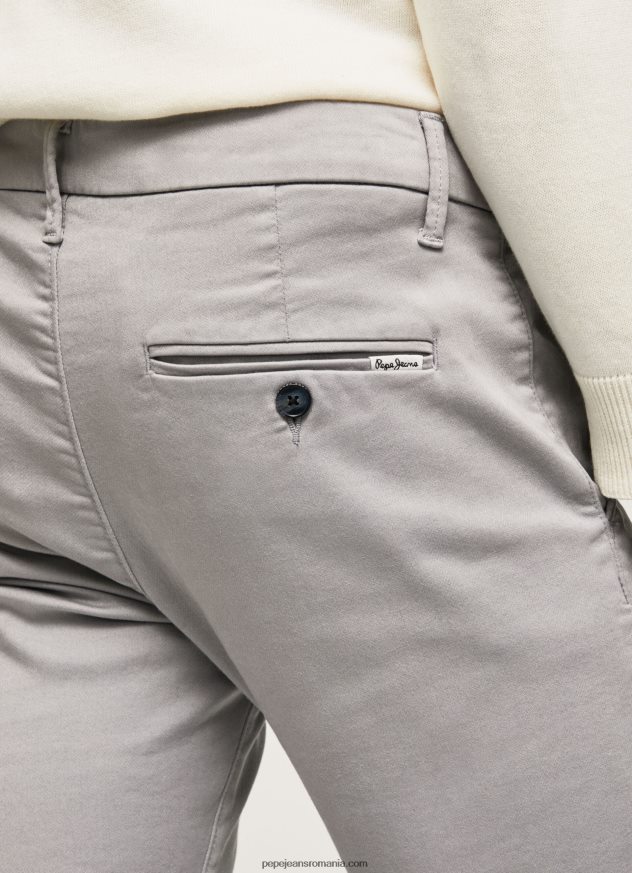 pantaloni chino slim james bărbați Pepe Jeans argent 6Z0R461110