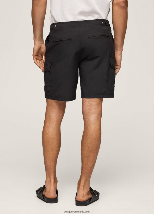 pantaloni scurți de baie fergus cargo bărbați Pepe Jeans negru 6Z0R461142